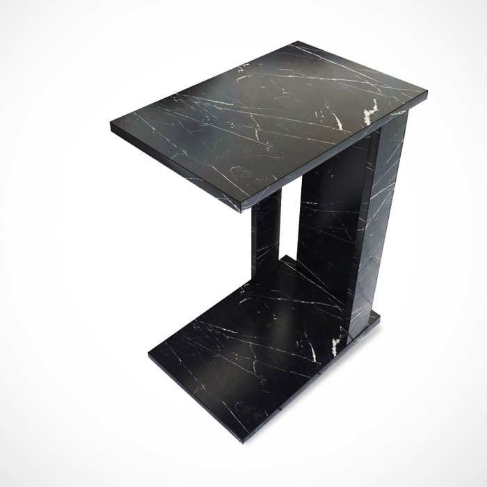 Hanah Home Pasific C Mesa Auxiliar Blanco y Negro 30x61x43 cm